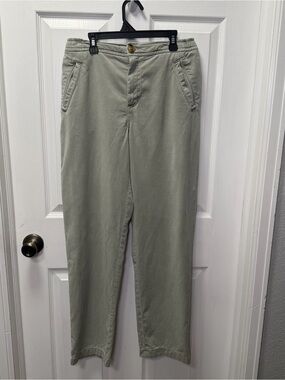 Marine Layer Men’s Saturday Pants Medium Sage Green Elastic Waist Chino